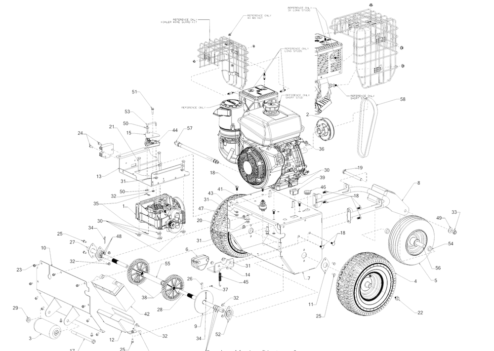 Frame Diagram and Parts List for CB2900 (24AE687F010)(2018) Cub Cadet Sprayer